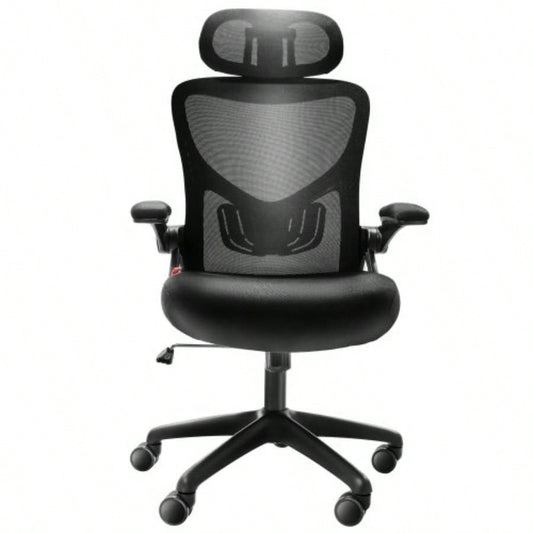 Office Chair with Adjustable Lumbar Support, High Back Ergonomic Desk Chair with Adjustable Headrest, Ergonomic Office Chair Backrest with 2D Armrest, Computer Chair Home, Office