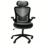 Office Chair with Adjustable Lumbar Support, High Back Ergonomic Desk Chair with Adjustable Headrest, Ergonomic Office Chair Backrest with 2D Armrest, Computer Chair Home, Office