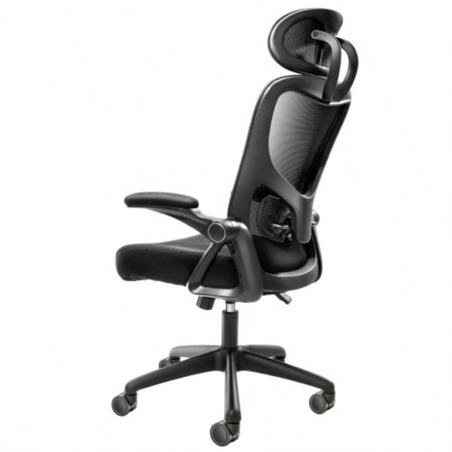 Office Chair with Adjustable Lumbar Support, High Back Ergonomic Desk Chair with Adjustable Headrest, Ergonomic Office Chair Backrest with 2D Armrest, Computer Chair Home, Office