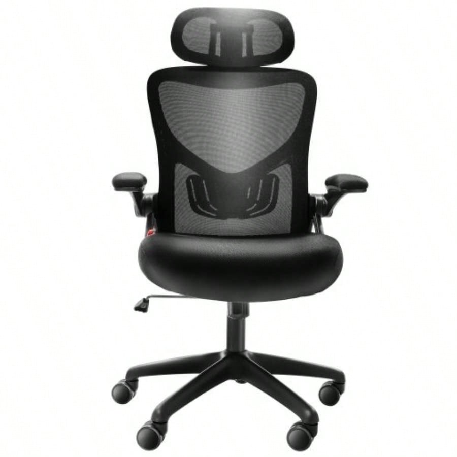 Office Chair with Adjustable Lumbar Support, High Back Ergonomic Desk Chair with Adjustable Headrest, Ergonomic Office Chair Backrest with 2D Armrest, Computer Chair Home, Office