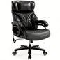600LBS Big and Tall Office Chair Heavy People, Wide and Adjustable Lumbar, Heavy Duty Executive Chair with High Back, Large Computer Desk Chair Comfortable Home Office