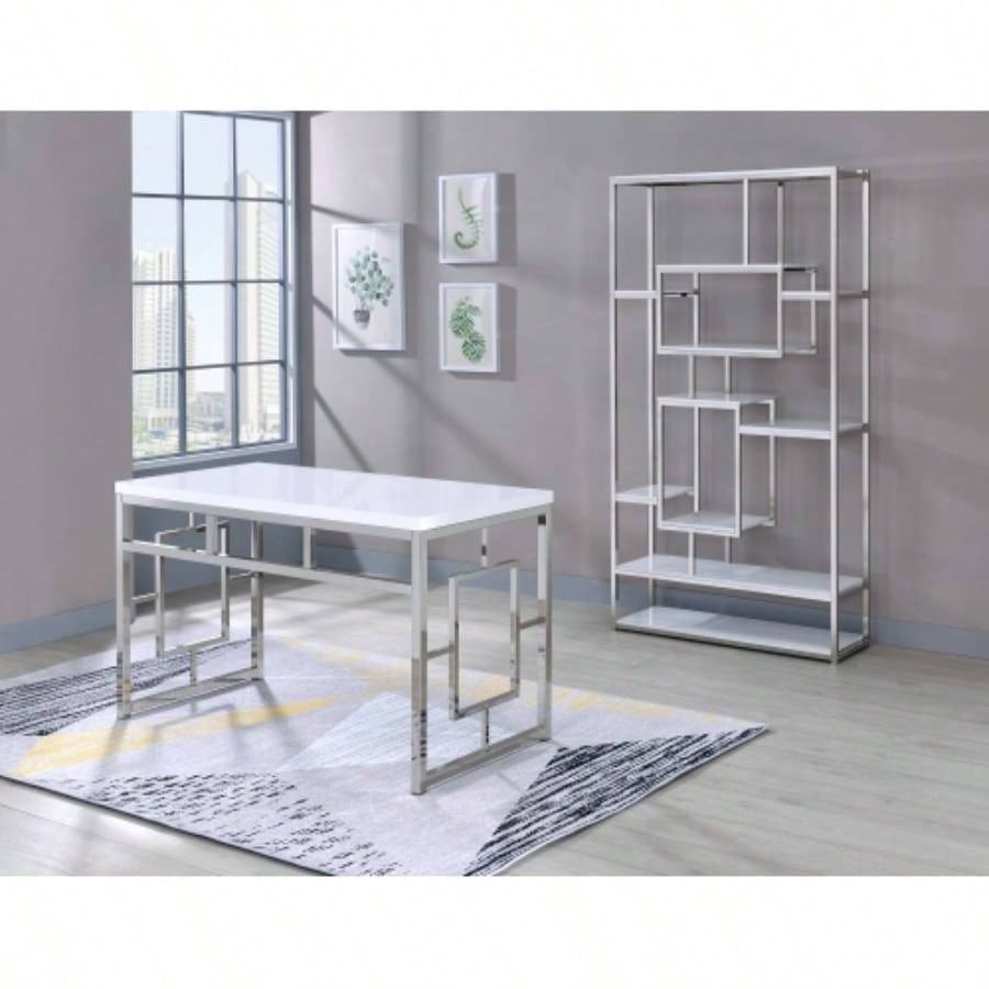 Alize - Bookcase And Desk - White