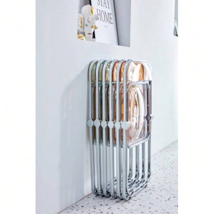 YELLOW Transparent Folding Chair Chair Pc Plastic Living Room