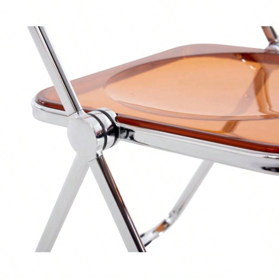YELLOW Transparent Folding Chair Chair Pc Plastic Living Room