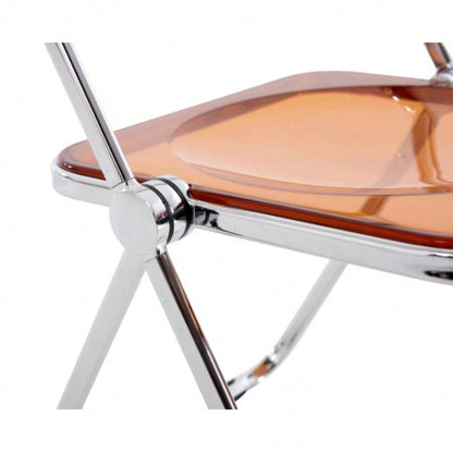 YELLOW Transparent Folding Chair Chair Pc Plastic Living Room