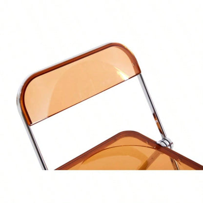 YELLOW Transparent Folding Chair Chair Pc Plastic Living Room