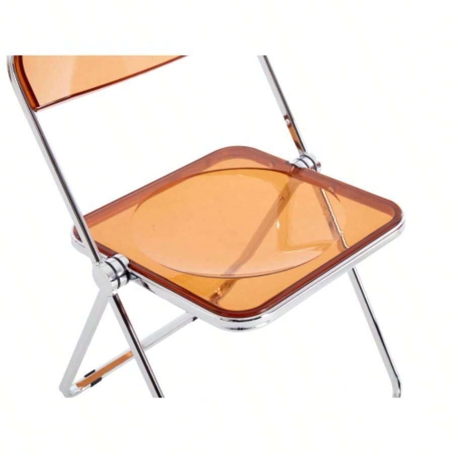 YELLOW Transparent Folding Chair Chair Pc Plastic Living Room