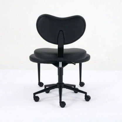 Meditation Chair Plus, Legged Chair with Wheels, ADHD Chair, Criss Desk Chair with Lumbar Support and Adjustable Stool, Flexible Design Fidgety Sitters, Black PU