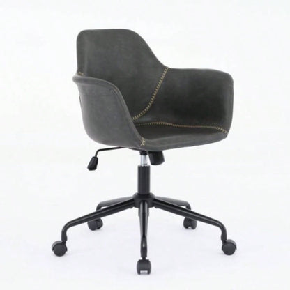 Mid - Modern Office Chair, Rolling Swivel Height Adjustable Ergonomic Chair with Frame/Arms, Back Support Home Desk Chair Living Room, Studying Black