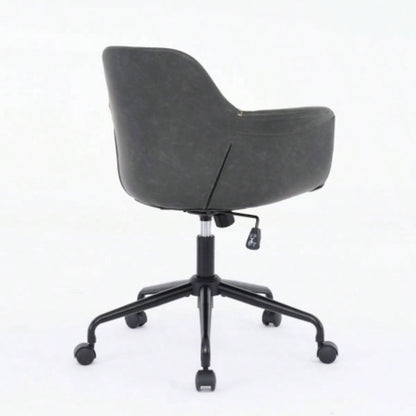 Mid - Modern Office Chair, Rolling Swivel Height Adjustable Ergonomic Chair with Frame/Arms, Back Support Home Desk Chair Living Room, Studying Black
