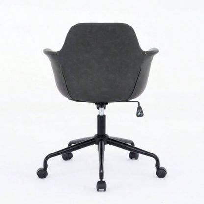 Mid - Modern Office Chair, Rolling Swivel Height Adjustable Ergonomic Chair with Frame/Arms, Back Support Home Desk Chair Living Room, Studying Black
