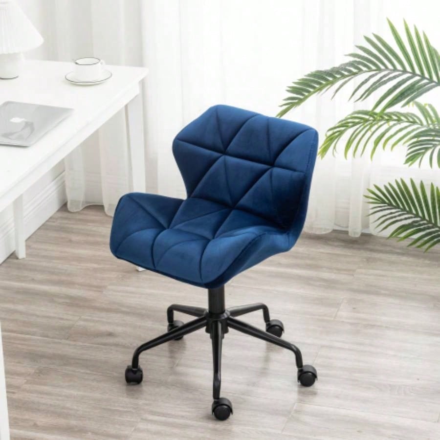 Eldon Tufted Adjustable Swivel Office Chair, Blue