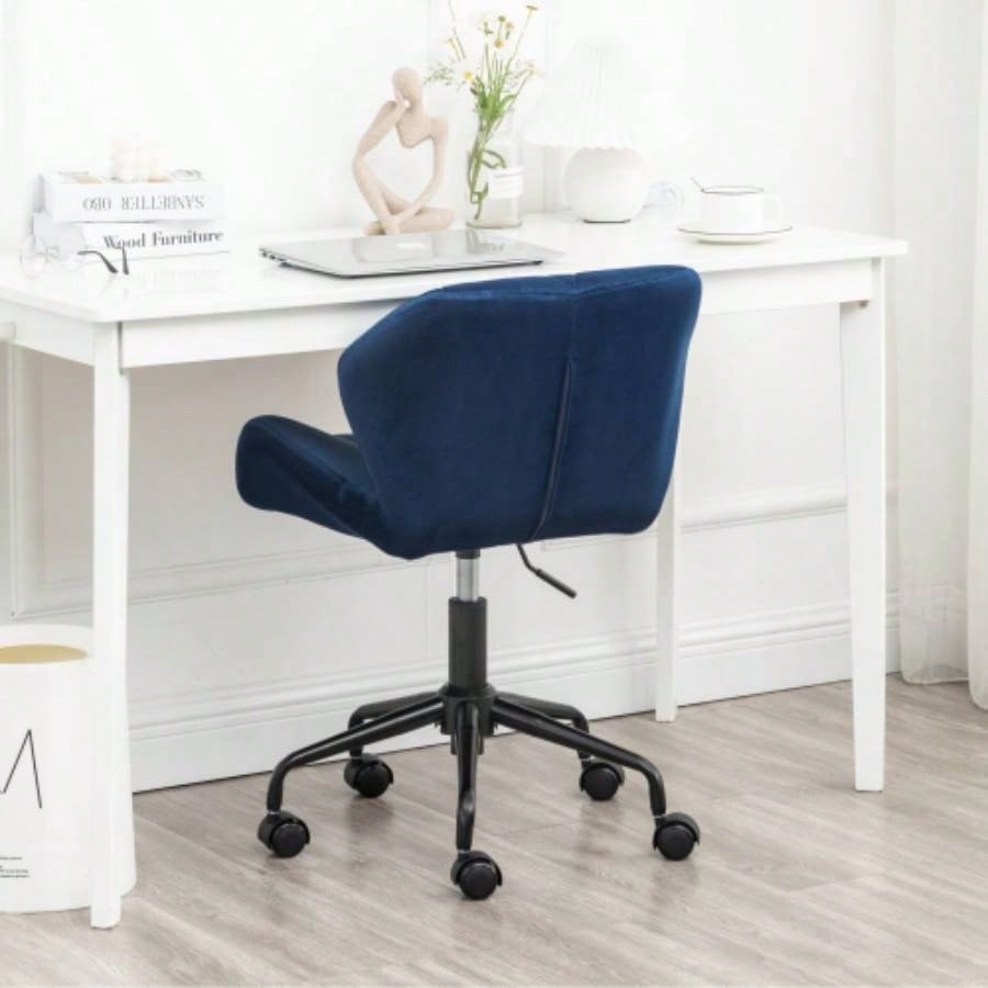 Eldon Tufted Adjustable Swivel Office Chair, Blue