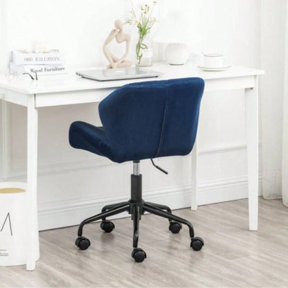 Eldon Tufted Adjustable Swivel Office Chair, Blue