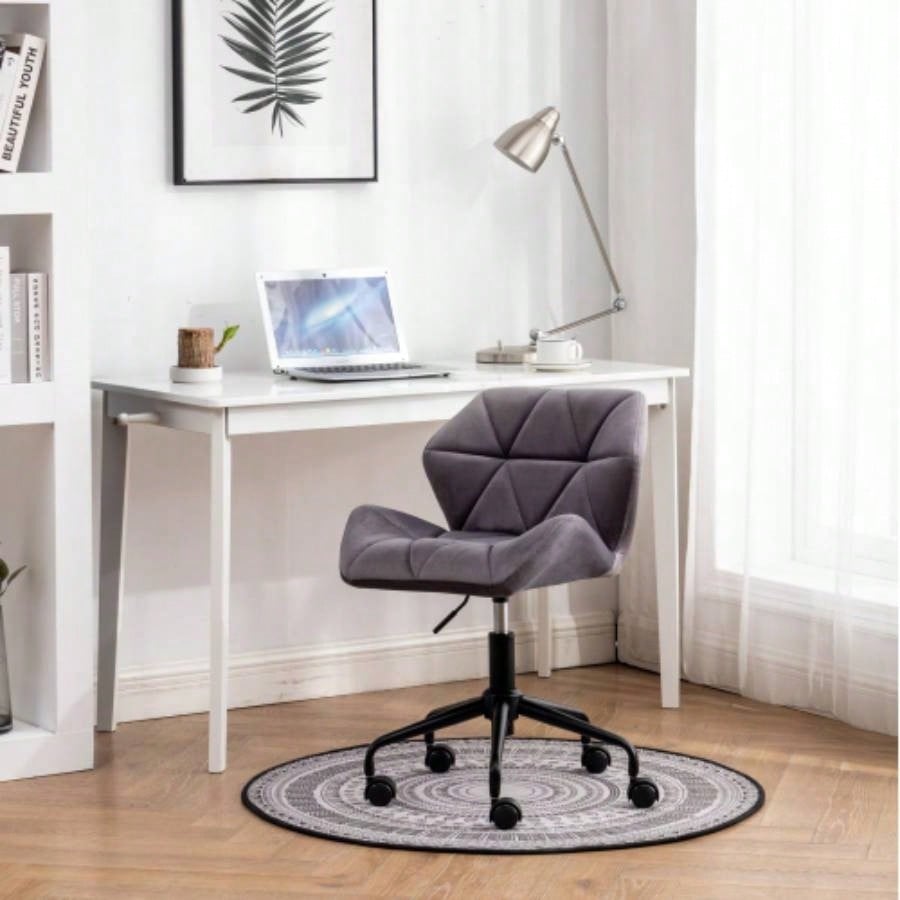 Eldon Tufted Adjustable Swivel Office Chair, Blue