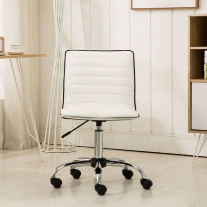 Fremo Chromel Adjustable Lift Office Chair, White