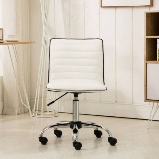 Fremo Chromel Adjustable Lift Office Chair, White