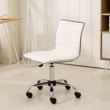 Fremo Chromel Adjustable Lift Office Chair, White