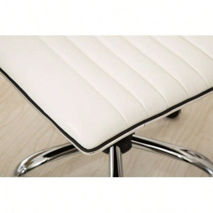 Fremo Chromel Adjustable Lift Office Chair, White
