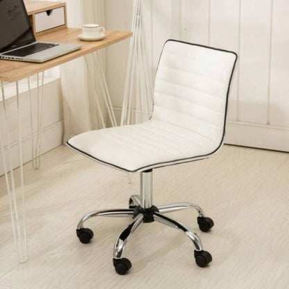 Fremo Chromel Adjustable Lift Office Chair, White