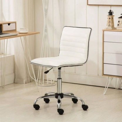 Fremo Chromel Adjustable Lift Office Chair, White