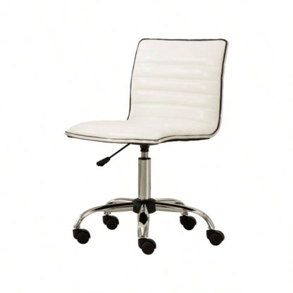 Fremo Chromel Adjustable Lift Office Chair, White
