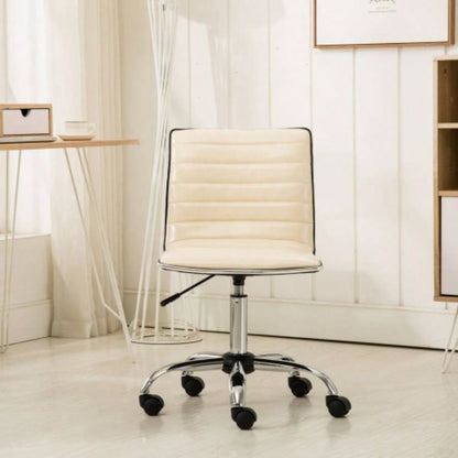 Fremo Chromel Adjustable Lift Office Chair, White