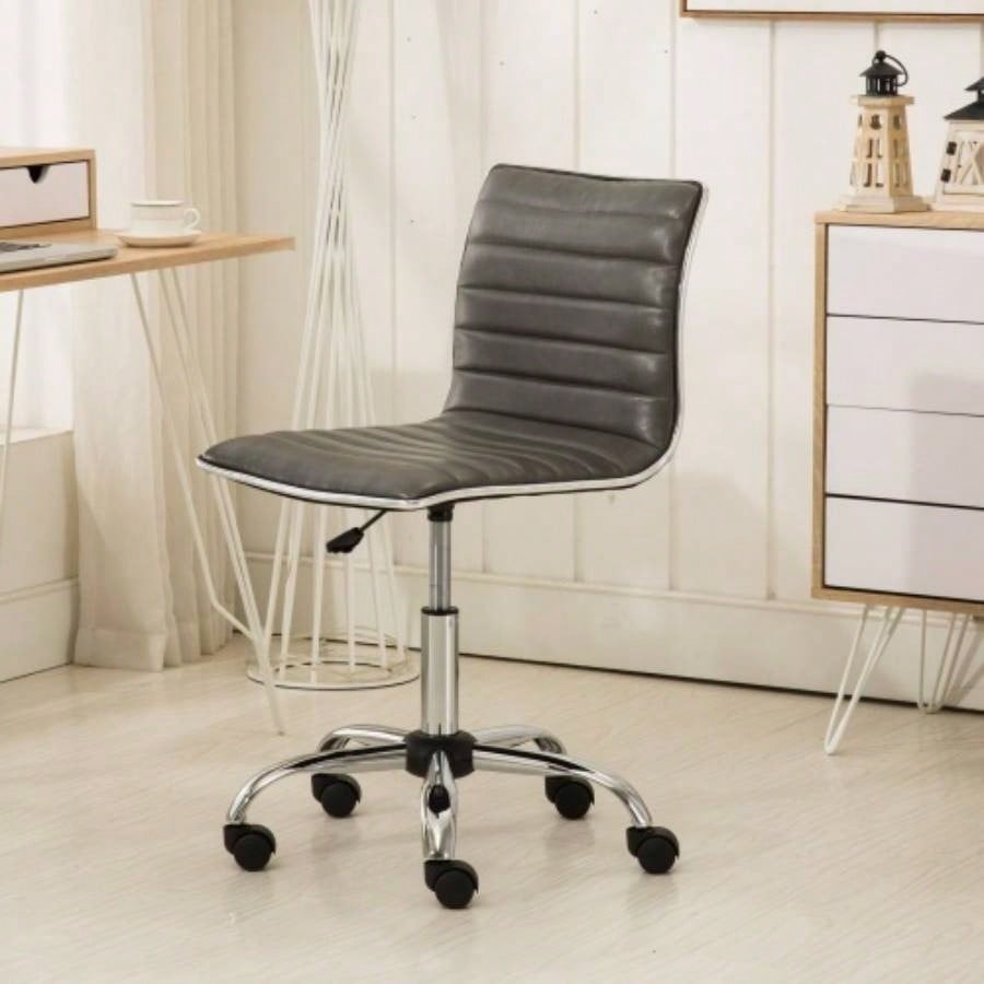 Fremo Chromel Adjustable Lift Office Chair, White