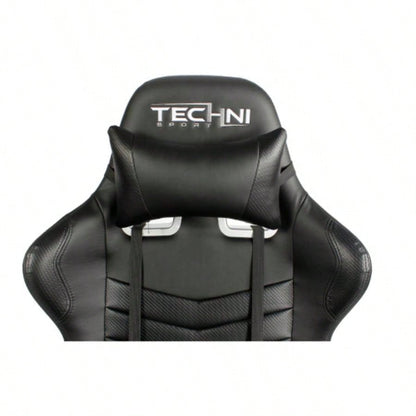 Techni Sport TS - 5100 Ergonomic High Back Racer Style PC Gaming Chair, Black