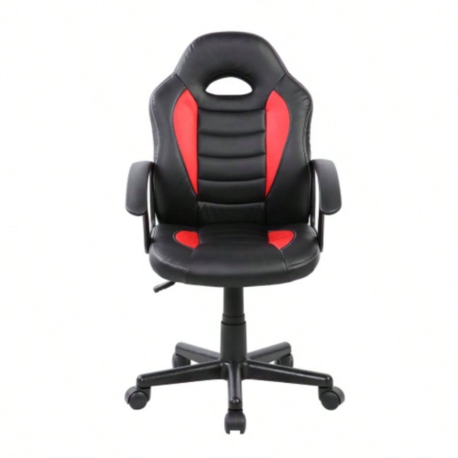 Techni Mobili Kids Gaming and Student Racer Chair with Wheels, Red