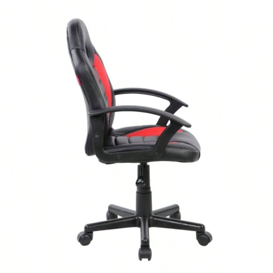 Techni Mobili Kids Gaming and Student Racer Chair with Wheels, Red