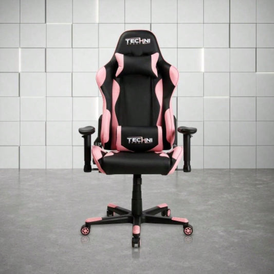 Techni Sport TS - 4300 Ergonomic High Back Racer Style PC Gaming Chair, Pink