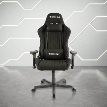 Techni Sport TS - F44 Fabric Ergonomic High Back Racer Style PC Gaming Chair, Black