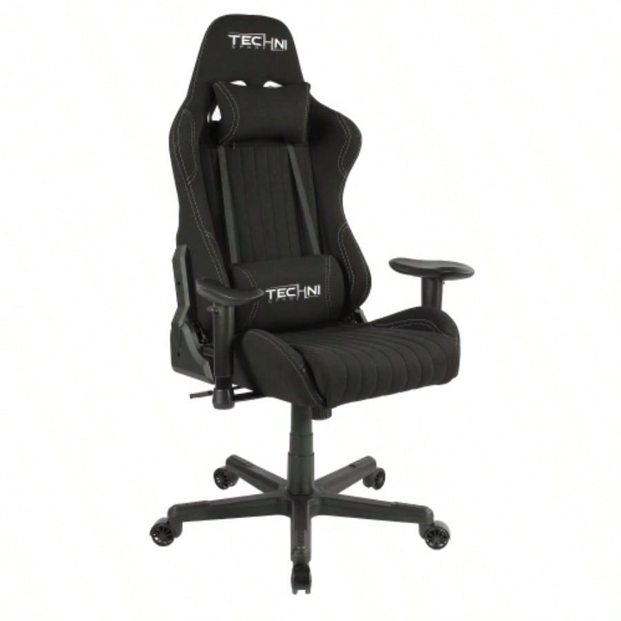Techni Sport TS - F44 Fabric Ergonomic High Back Racer Style PC Gaming Chair, Black