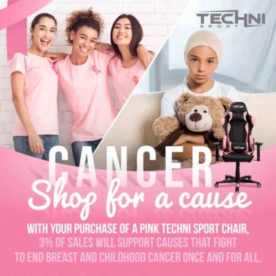 Techni Sport TS - 4300 Ergonomic High Back Racer Style PC Gaming Chair, Pink