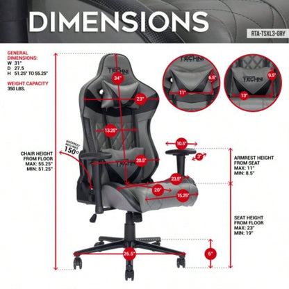 Techni Sport XL Ergonomic Gaming Chair,