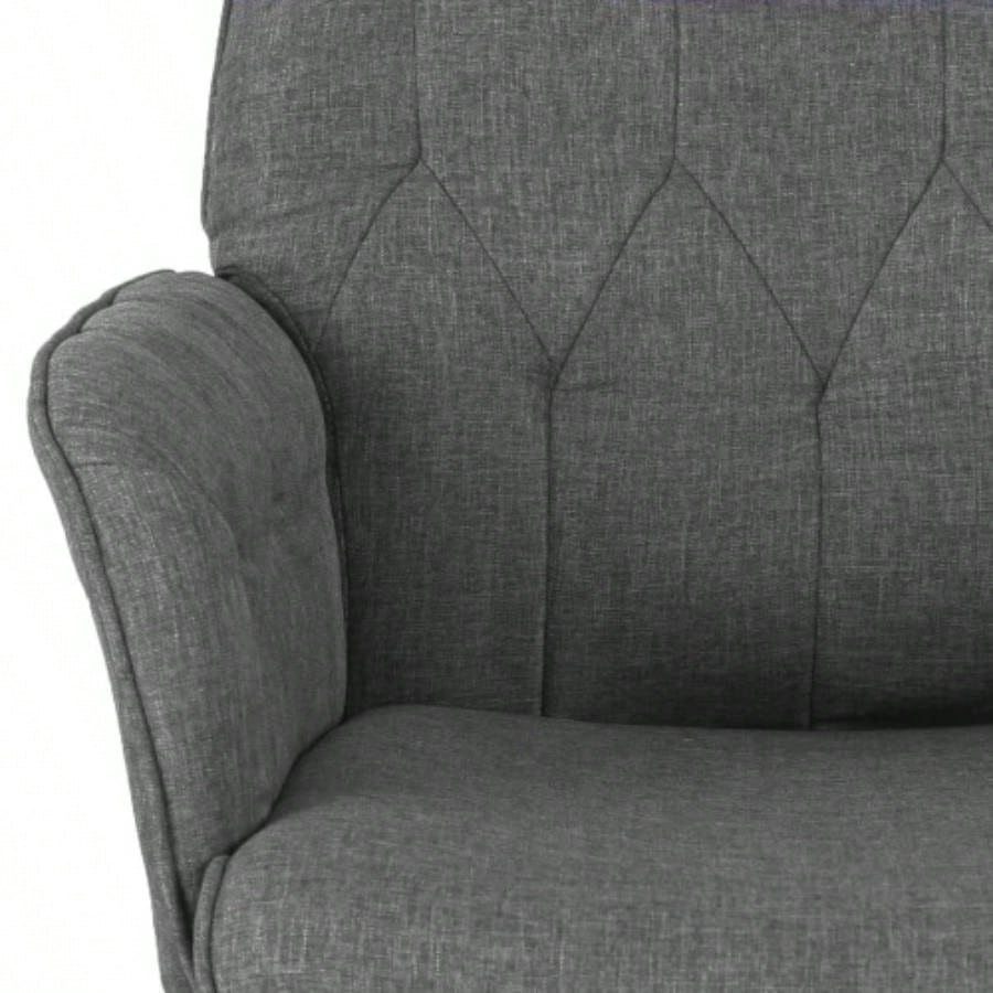 Techni Mobili Modern Upholstered Tufted Office Chair with Arms,