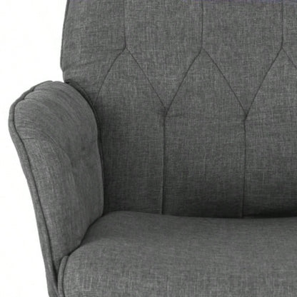 Techni Mobili Modern Upholstered Tufted Office Chair with Arms,