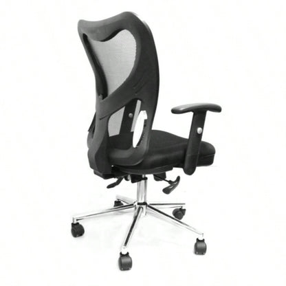Techni Mobili High Back Mesh Office Chair With Base, Black