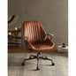 Brancaster Cocoa Aluminum Top Grain Leather Office Chair