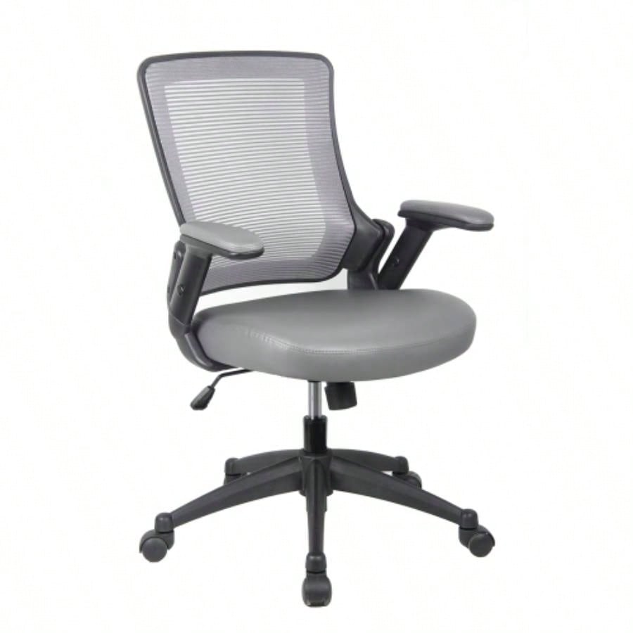 Techni Mobili Mid - Back Mesh Task Office Chair with Height Adjustable Arms,