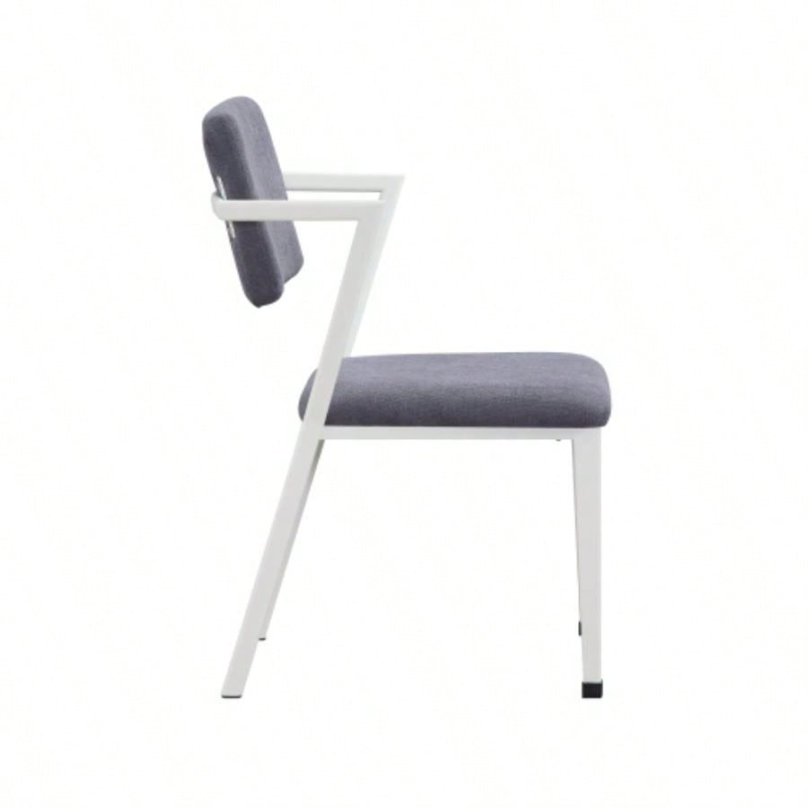 Cargo Gray Fabric White Office Chair