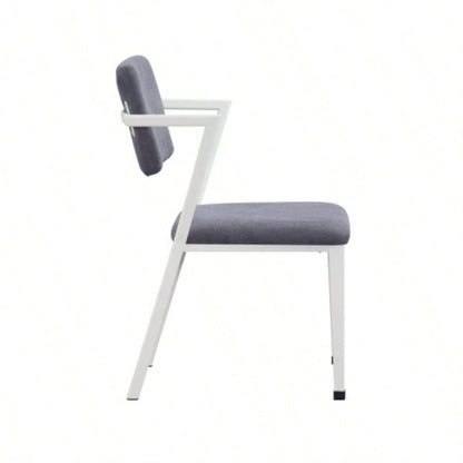 Cargo Gray Fabric White Office Chair