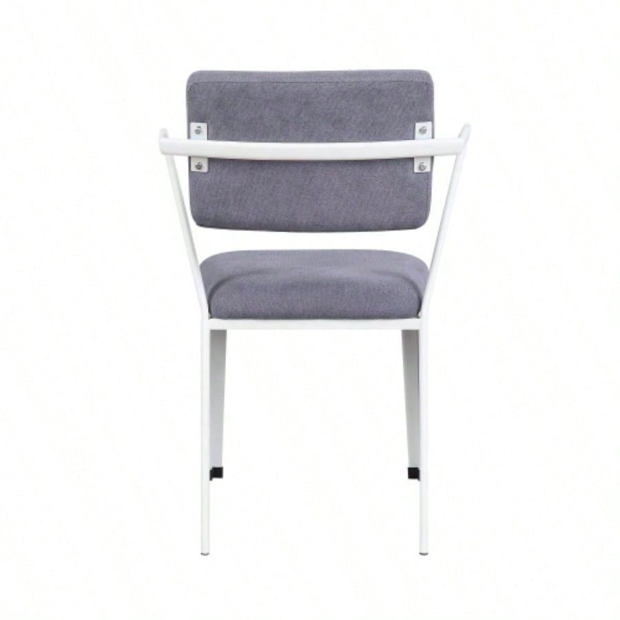 Cargo Gray Fabric White Office Chair