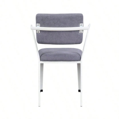 Cargo Gray Fabric White Office Chair