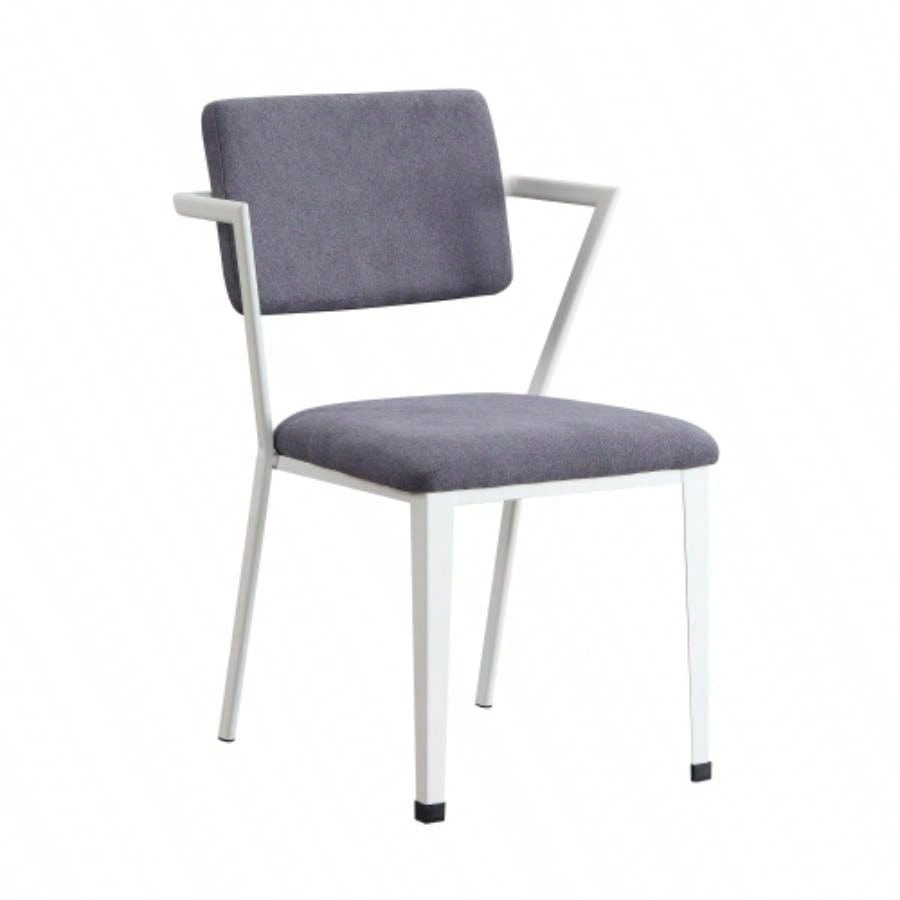 Cargo Gray Fabric White Office Chair