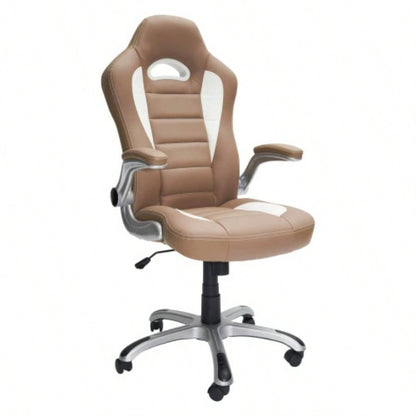 Techni Mobili High Back Executive Sport Race Office Chair with Flip - Up Arms,