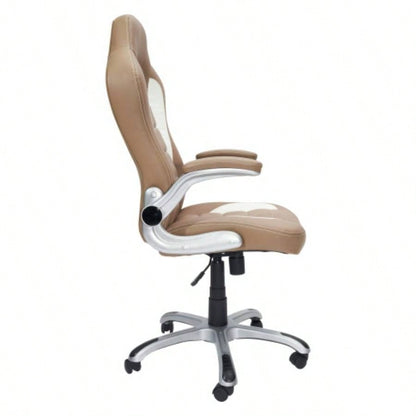 Techni Mobili High Back Executive Sport Race Office Chair with Flip - Up Arms,