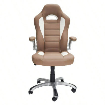 Techni Mobili High Back Executive Sport Race Office Chair with Flip - Up Arms,