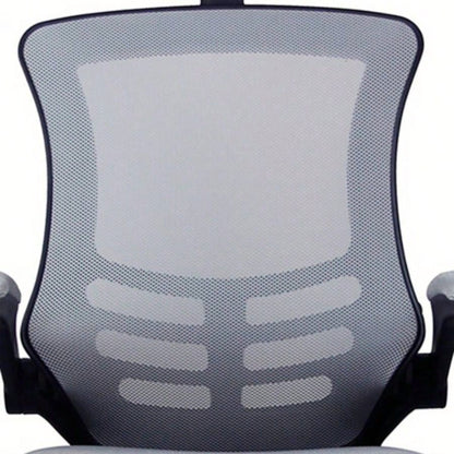 Techni Mobili Modern High - Back Mesh Executive Office Chair with Headrest and Flip - Up Arms, Silver